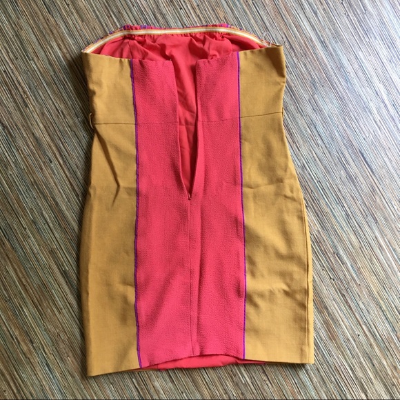 Anthropologie Champagne & Strawberry Dress Womens - Picture 3 of 16